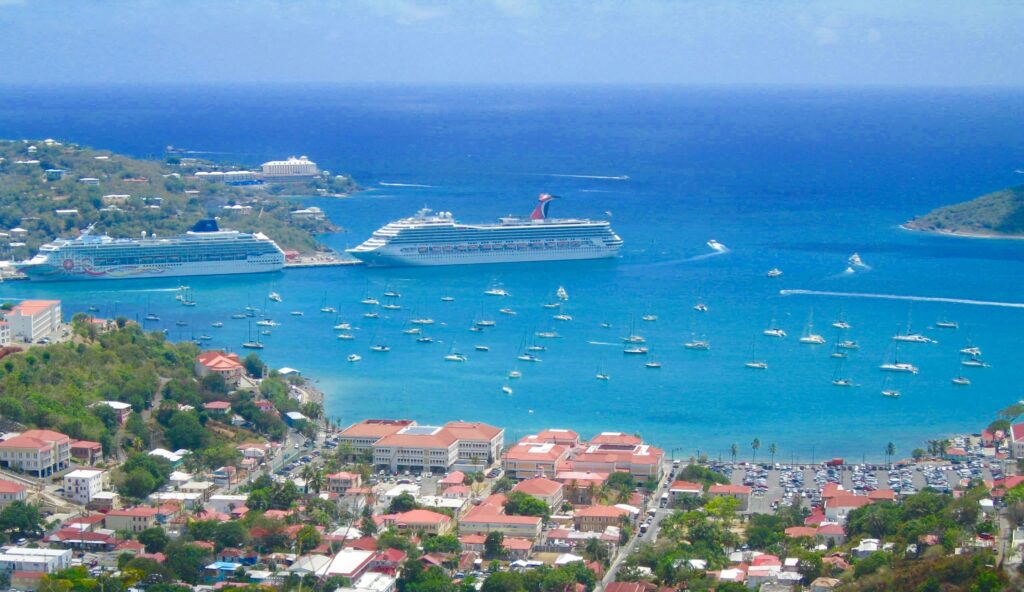 Cruise ship at port