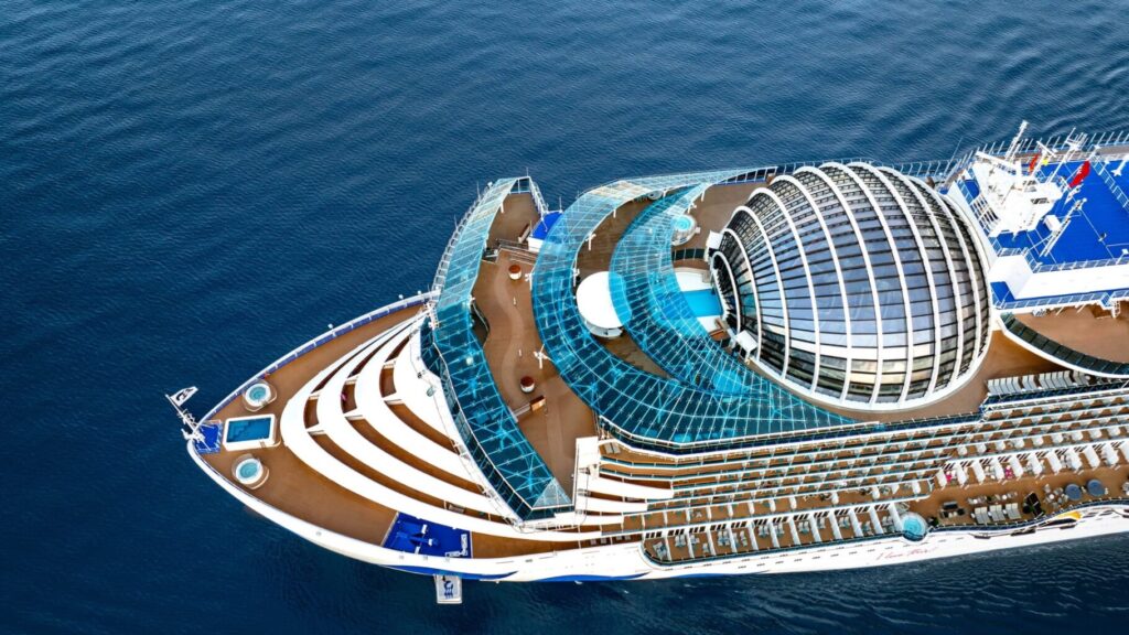 Star Princess aerial view