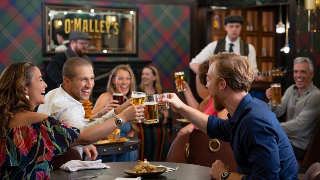 O’Malley’s casual dining restaurant on Princess Cruise Line