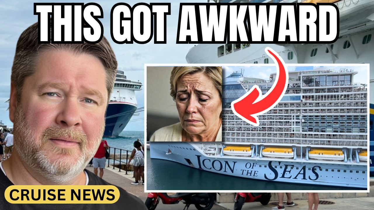 Thumbnail for cruise news episode featuring incident on Icon of the Seas