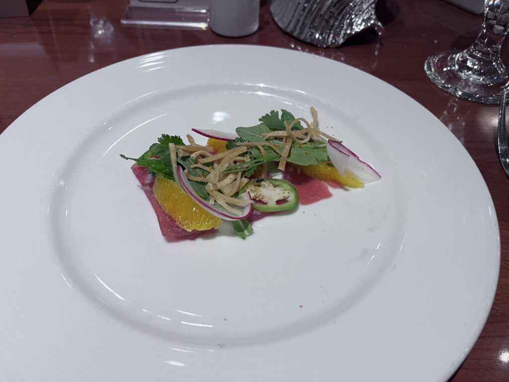 Tuna Crudo on Carnival Legend