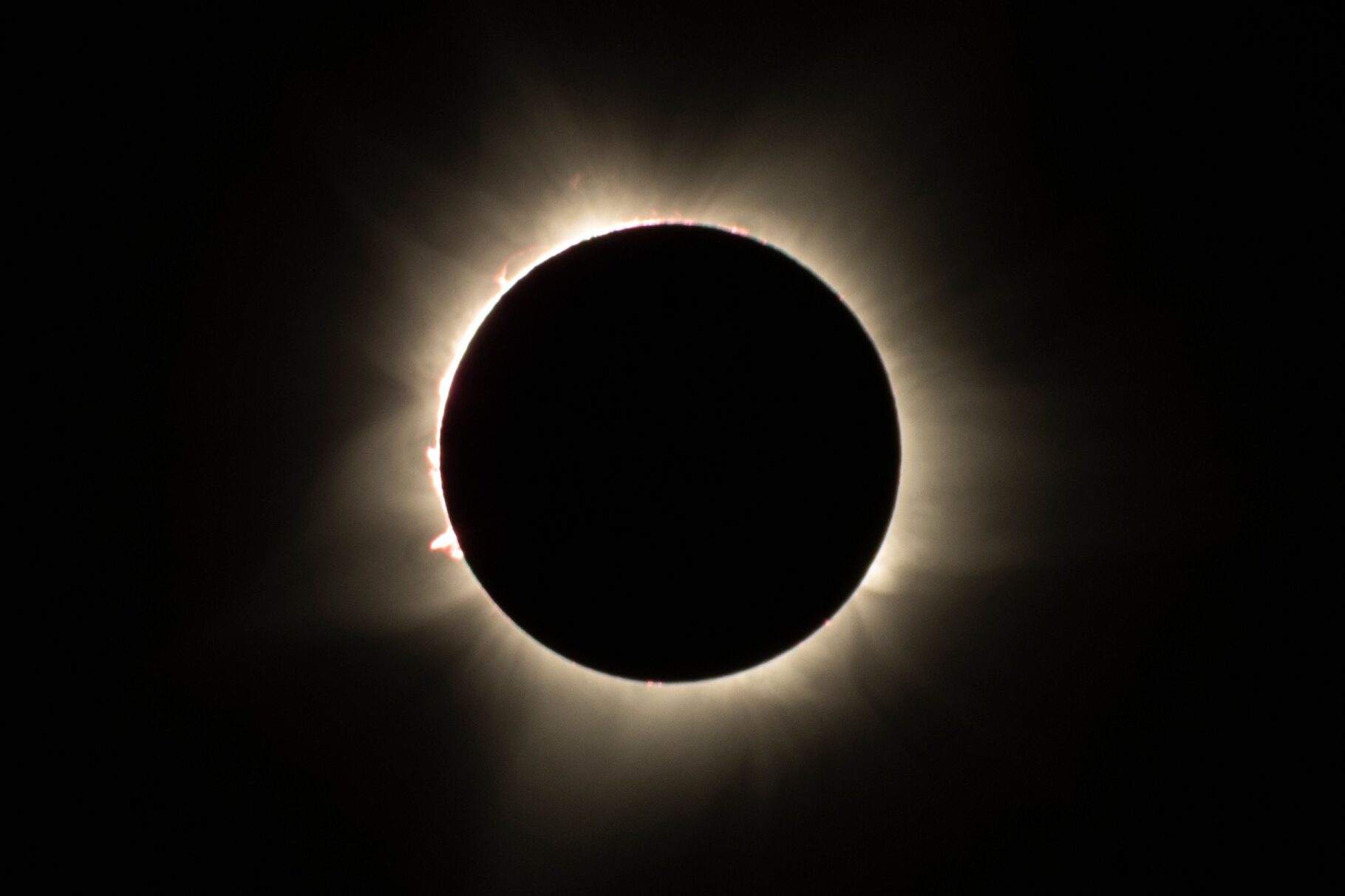 Dramatic total solar eclipse with corona captured in Exmouth, Australia.